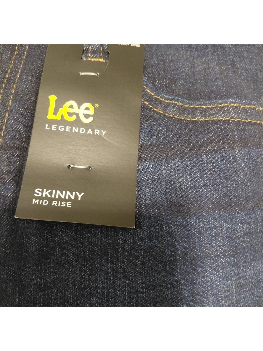NWT Lee Legendary Skinny Jeans 16 Medium Mid Rise Dark Wash Stretch - Picture 2 of 5
